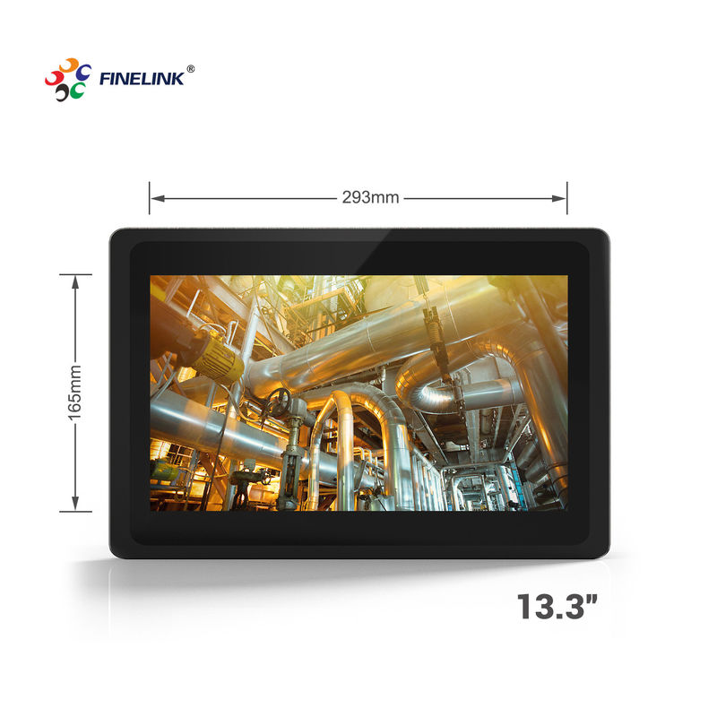 13.3 pulgadas Panel Industrial PC IP65 Industrial Todo en uno PC con marco de metal