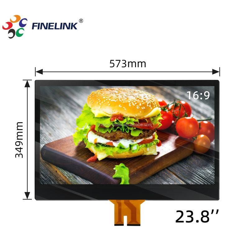 23.8 pulgadas Industrial EETI solución impermeable PCAP LCD de vidrio anti-reflejo para PC pantalla táctil panel de pantalla