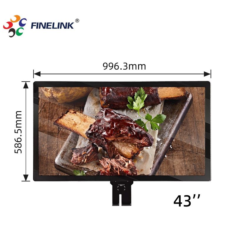 Gran tamaño de pantalla táctil CTP de 43 pulgadas para el soporte de piso LCD pantallas de señalización digital comerciales