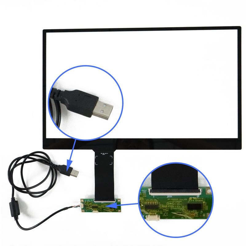 15.6 pulgadas de tamaño pequeño capacitivo panel de pantalla táctil USB para sistemas operativos Wins hecho