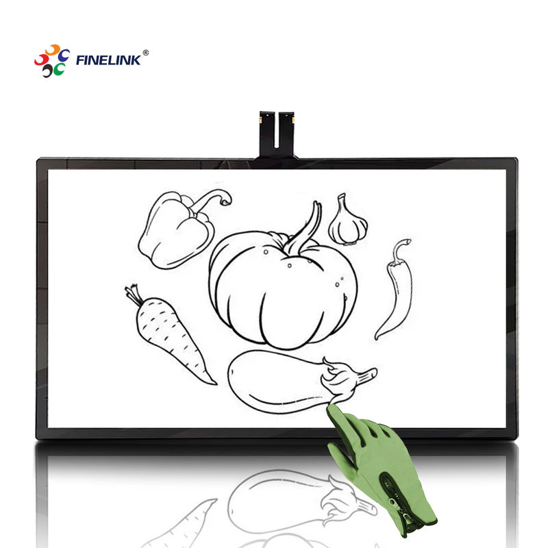 32-55 pulgadas FINELINK panel LCD pantalla táctil PCAP Negro panel táctil de educación capacitiva