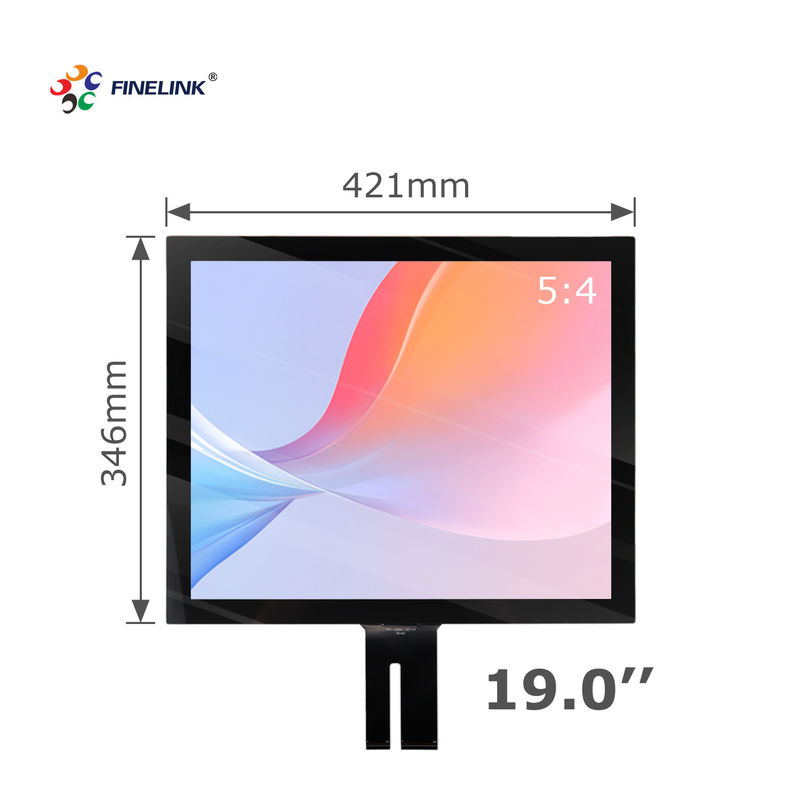Servicio OEM personalizado 19 pulgadas G G capacitiva pantalla LCD con pantalla táctil para terminal bancario