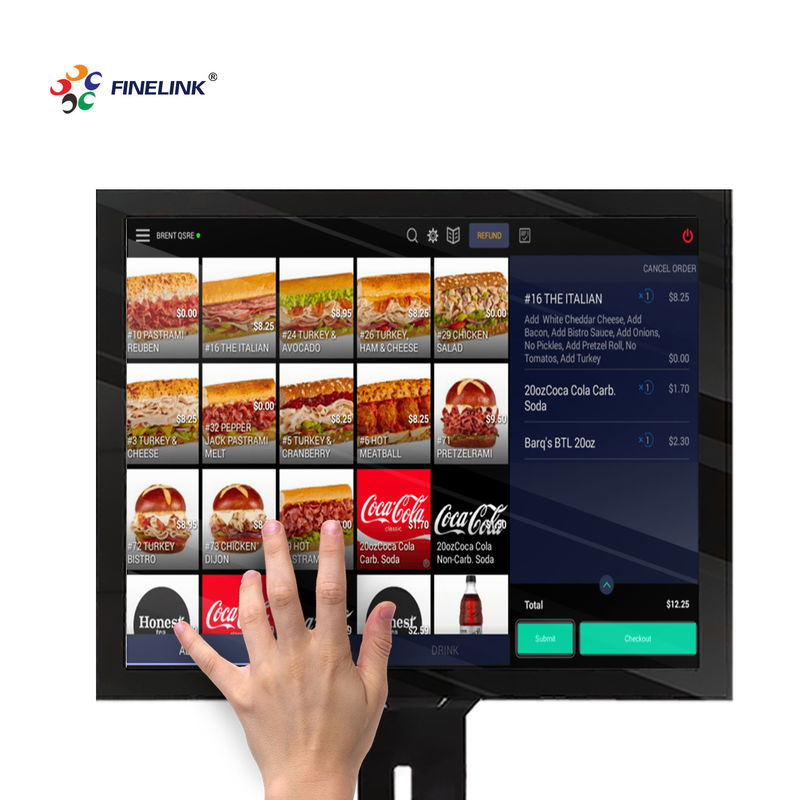 Panel táctil PCAP capacitivo de 17 pulgadas G G para interfaz USB/I2C/puerto serie de terminales bancarios