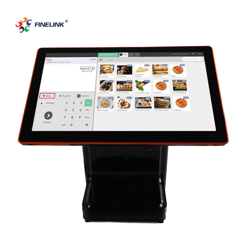 Panel táctil capacitivo de cristal de cristal FPC de estructura de 21,5 pulgadas para monitor de terminal de punto de venta
