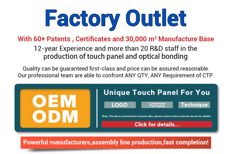 OEM 19.5 pulgadas PCAP Panel táctil Panel táctil capacitivo con estructura G G