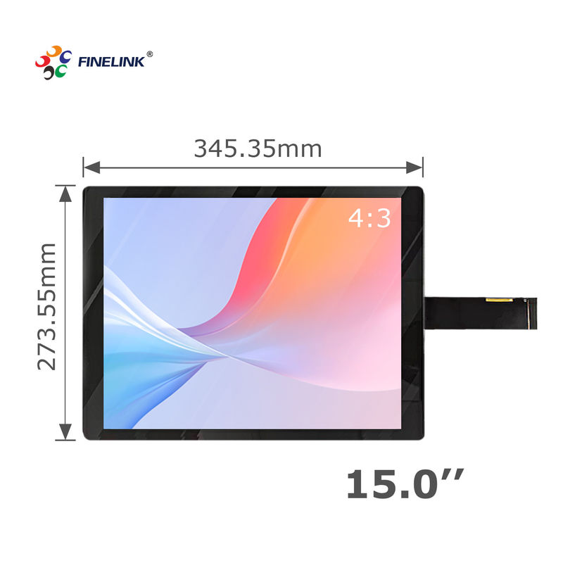 Panel de pantalla táctil LCD impermeable de 14 15 17 pulgadas con solución táctil EETI/ILITEK/SIS
