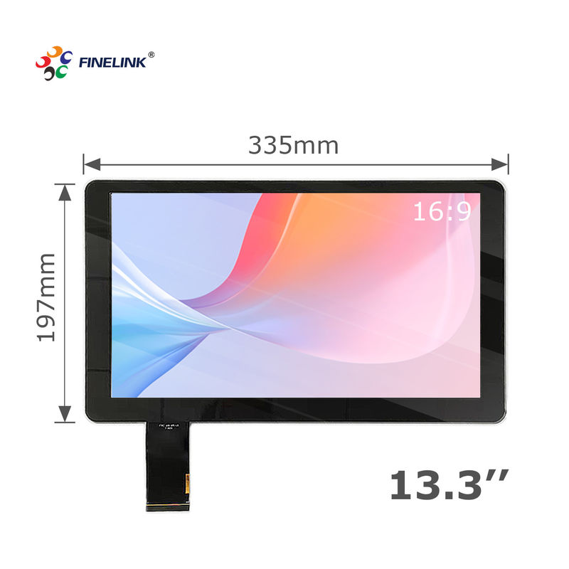 Display táctil a prueba de agua de 13,3 pulgadas IP65 con interfaz USB/RS232/IIC