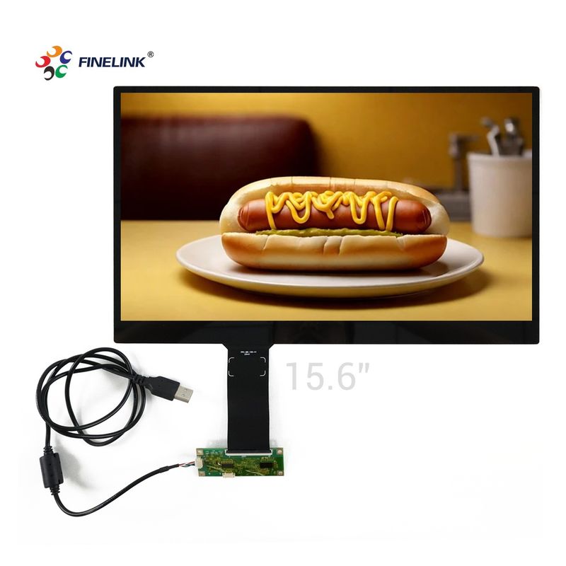 FINELINK OEM/ODM 15,6 pulgadas Pantalla táctil PCAP personalizada con 350 cd/m2 Brillo
