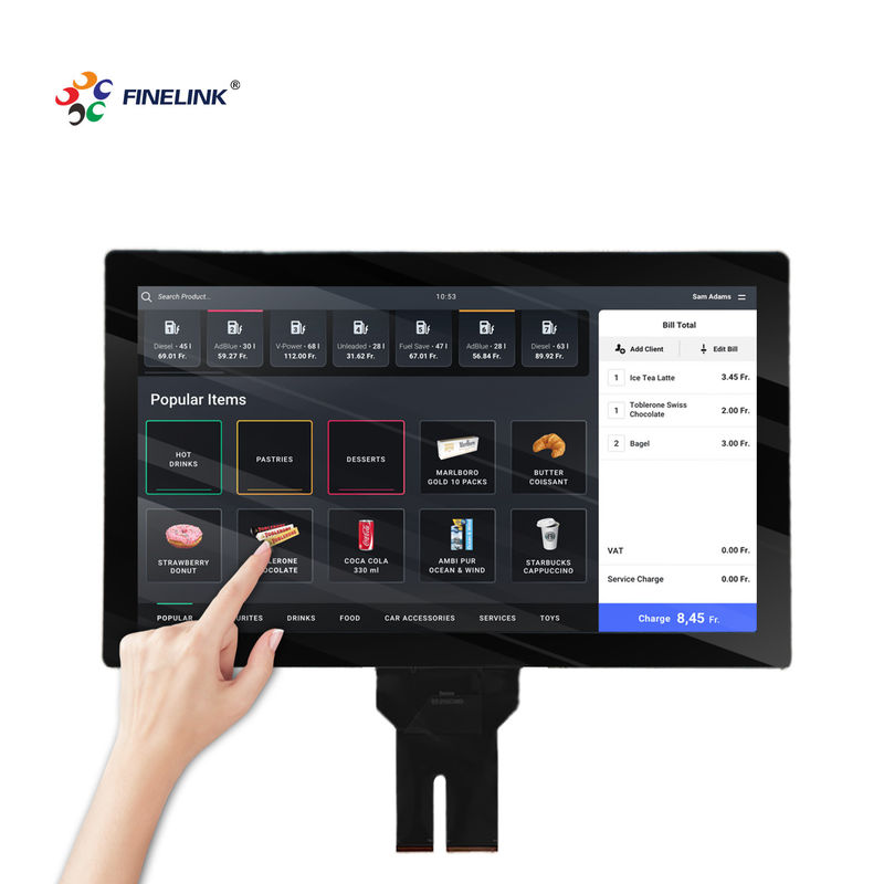 21.5 pulgadas USB Multi-Touch Panel táctil capacitivo con estructura de circuito integrado FPC de vidrio