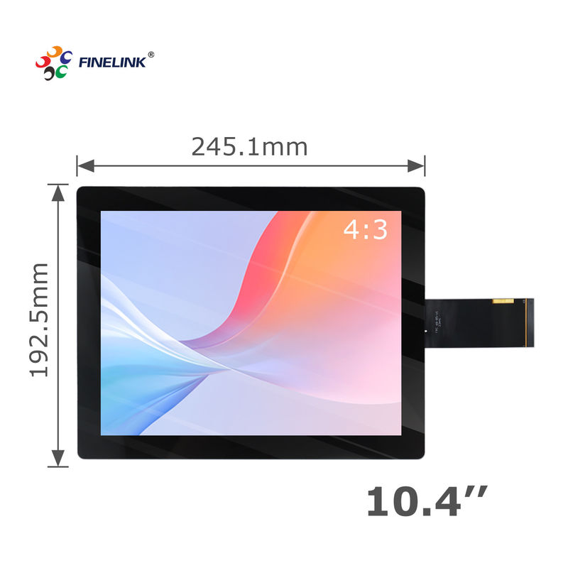 Panel táctil de vidrio Pcap de 10,4 pulgadas personalizable para el monitor Interfaz IIC / USB impermeable