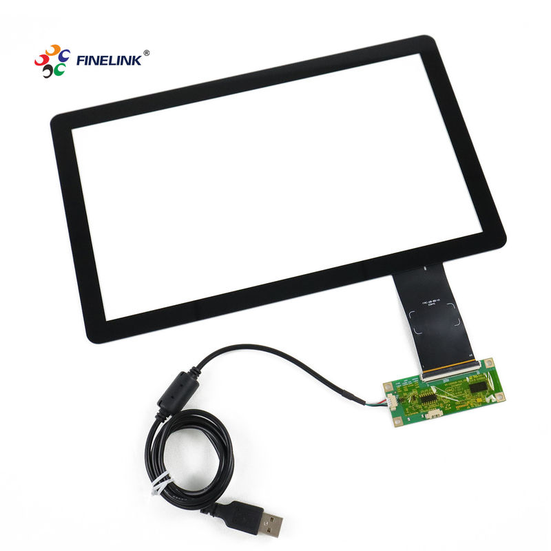 Panel táctil PCAP impermeable IP65 de tamaño personalizado con toque de 10 puntos con interfaz USB/RS232/IIC