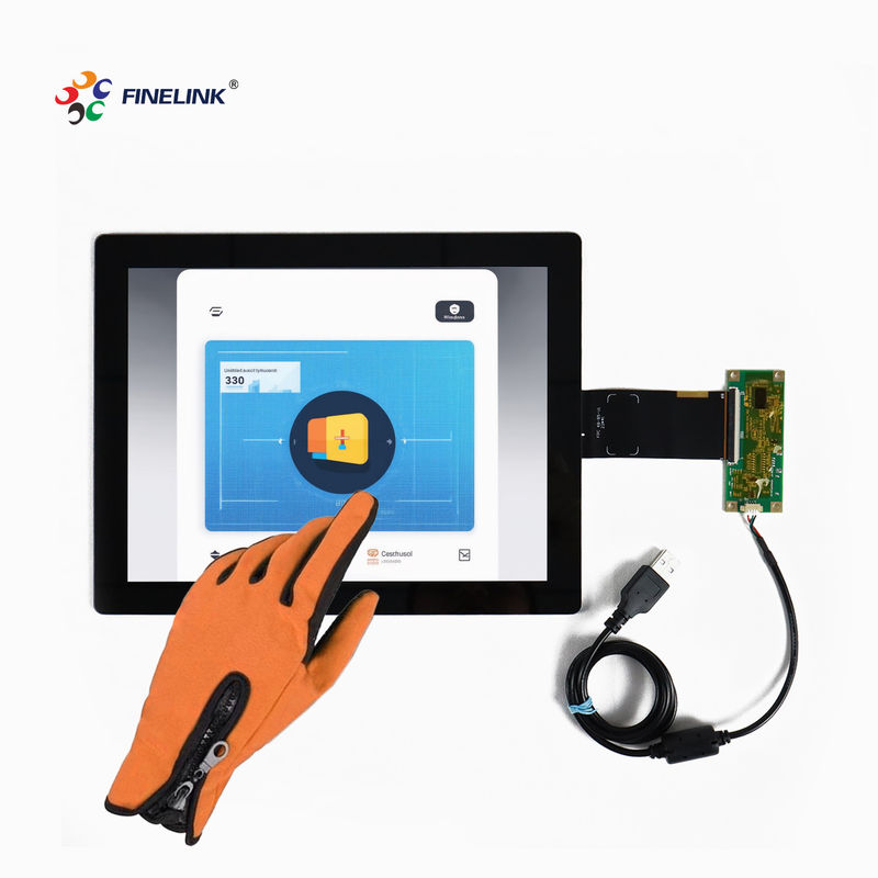 Componente de pantalla táctil de la máquina POS Guantes de 10,4 pulgadas Panel de pantalla táctil capacitiva multi-toque con controlador y USB