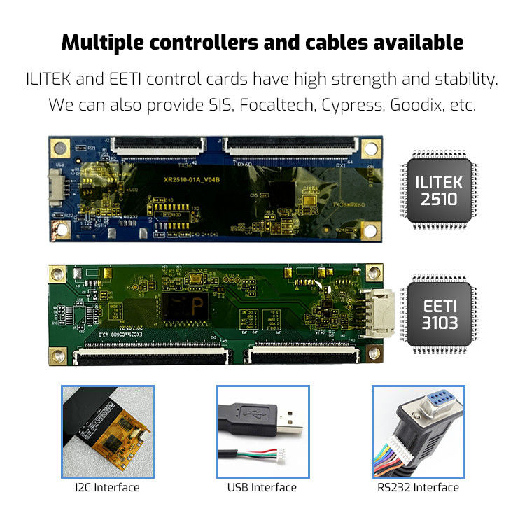 Kit de superposición de pantalla táctil capacitiva PCAP de 43 pulgadas con controlador EETI ILITEK y anti-brillo para monitor de POS